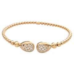 18K Rose Gold Diamond Cuff Bracelet