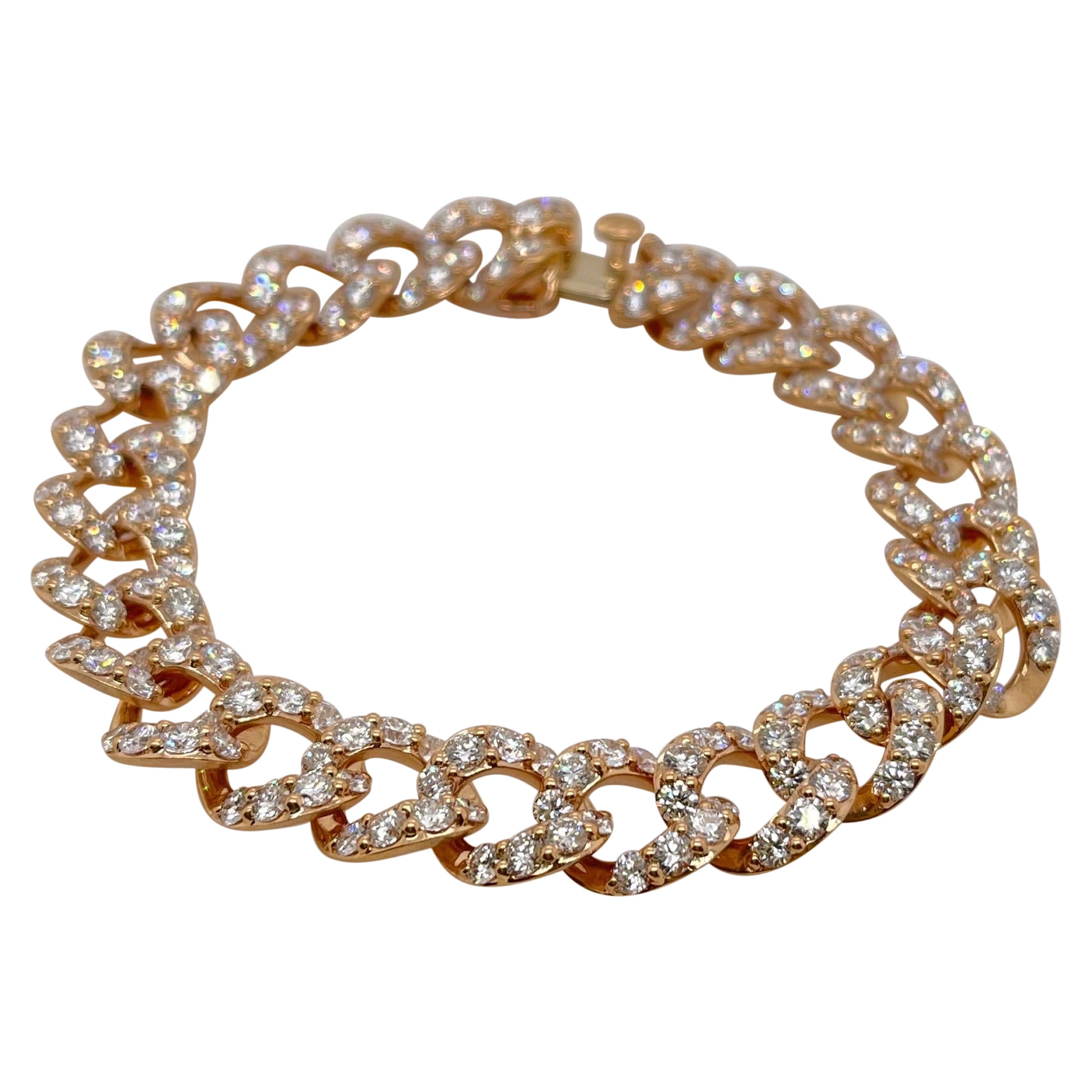 Armband aus Roségold mit Diamant-Knöpfen im Angebot