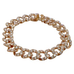 Armband aus Roségold mit Diamant-Knöpfen