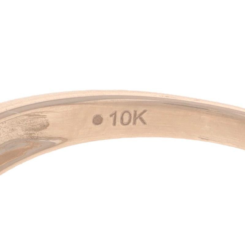 Rose Gold Diamond Double Halo Engagement Ring - 10k Princess & Single Cut 1/2ctw For Sale 2