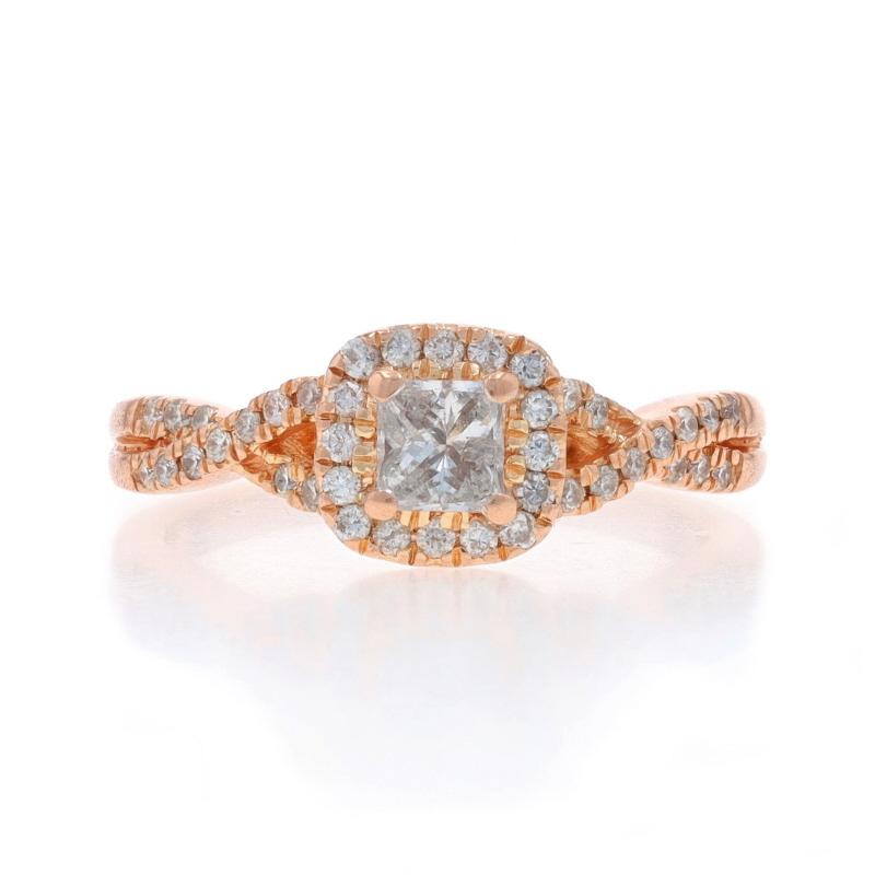 Taille : 5 1/4
Frais de taille : Up&Up 2 tailles pour $60 ou Down 1 taille pour $40

Contenu du métal : Or rose 14k

Informations sur les pierres

Diamant naturel
Carat(s) : .30ct
Coupe : Princesse
Couleur : G
Clarté : I1

Diamants naturels
Carat(s)