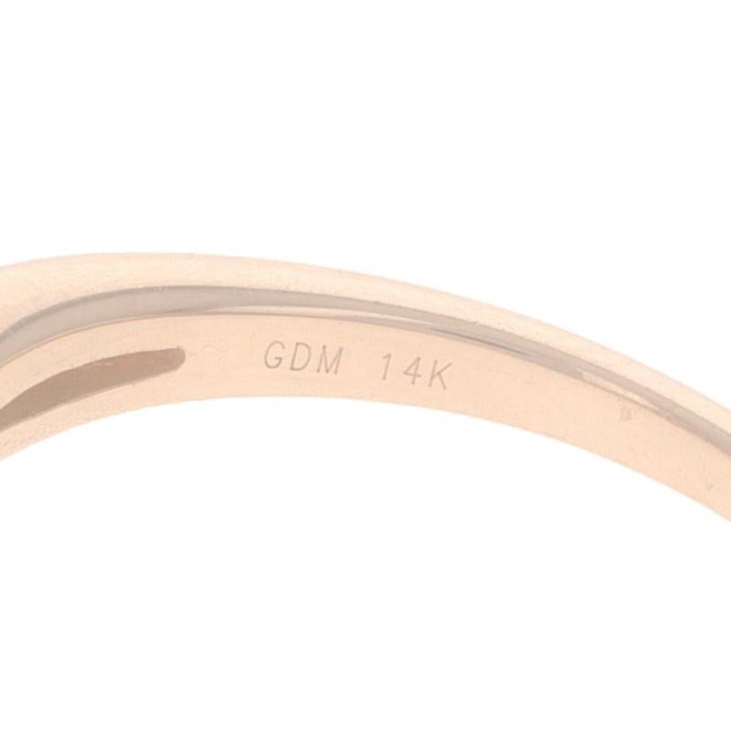 Bague de fiançailles en or rose 14k Princesse .50ctw Halo en vente 1