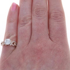 Rose Gold Diamond Engagement Ring - 14k Round Brilliant 1.55ctw