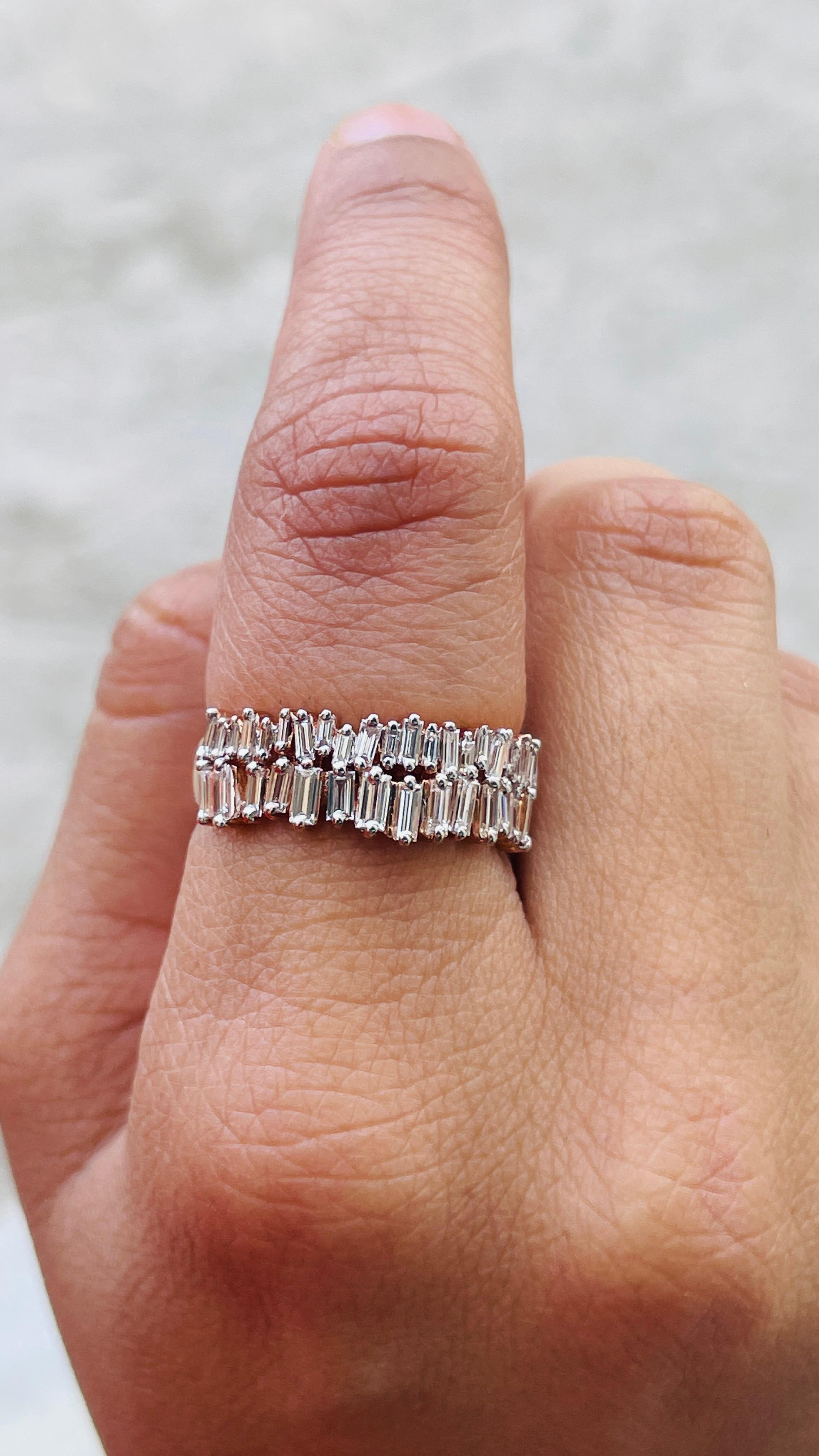 For Sale:  1 Carat Diamond Engagement Band Ring in 14 Karat Rose Gold 5