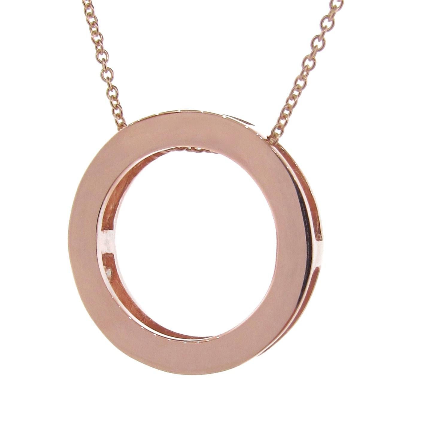 Eternity Circle of Life-Halskette aus Roségold mit Diamanten (Zeitgenössisch) im Angebot