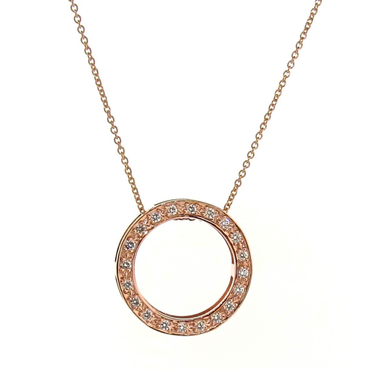 Eternity Circle of Life-Halskette aus Roségold mit Diamanten im Zustand „Neu“ im Angebot in SUFFOLK PARK, AU