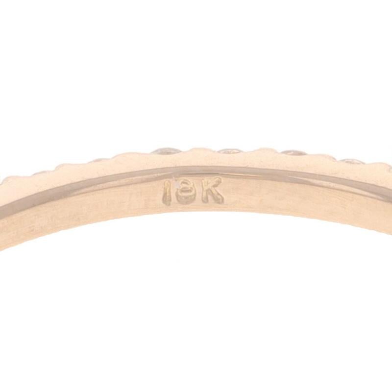 Eternity-Ehering aus Roségold mit Diamanten - 18k rund .50ctw Stapelbarer Ring Größe 8 im Angebot 2