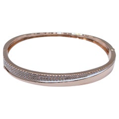 Rose Gold Diamond Fancy Stacking Bangle