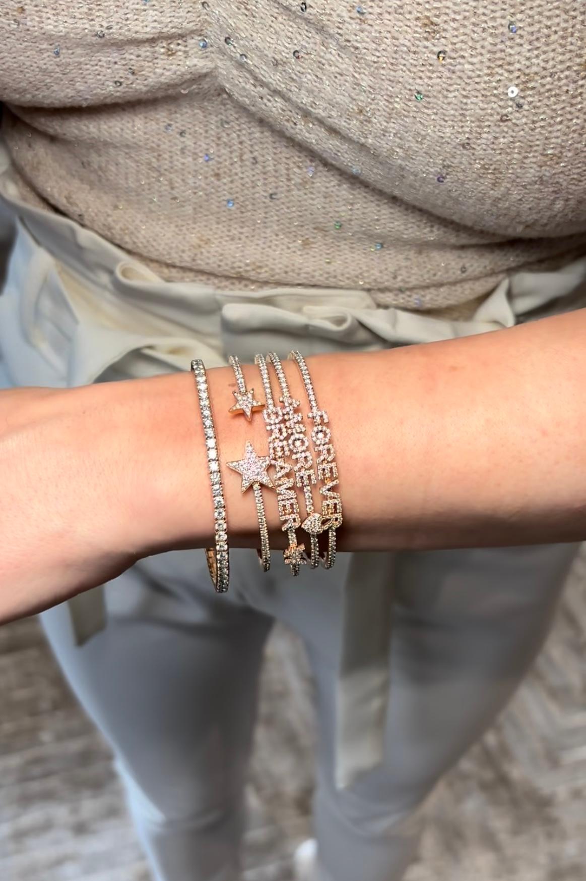 Contemporain Bracelet en or rose avec diamants 