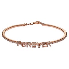 Rose Gold Diamond 'Forever' Bracelet