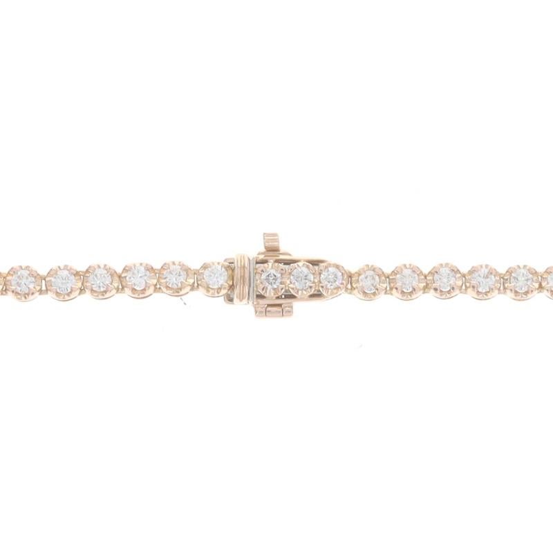 Rose Gold Diamant abgestufte Tennis Halskette 16 1/2