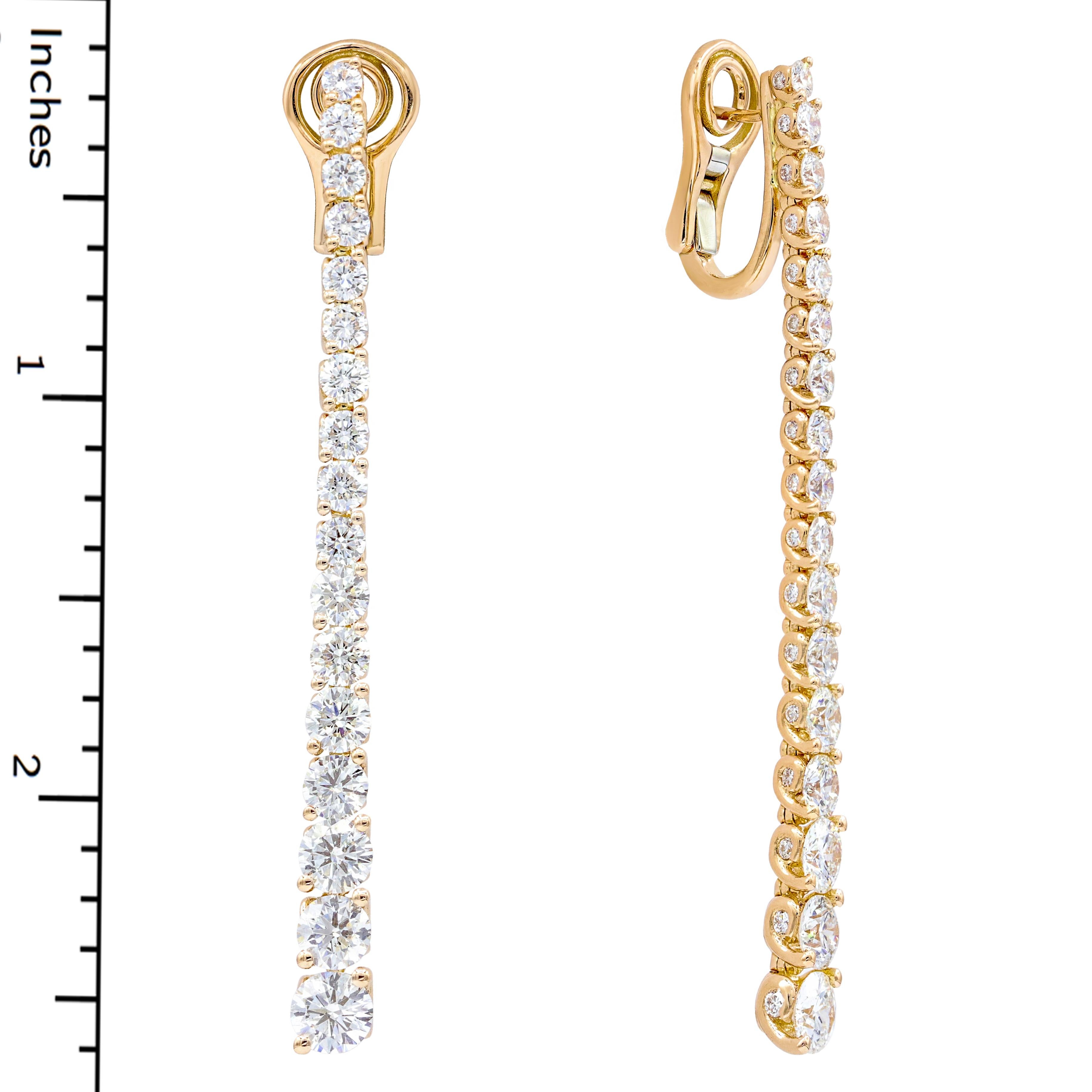 rose gold hanging earrings