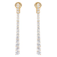 Rose Gold Diamond Hanging Earrings