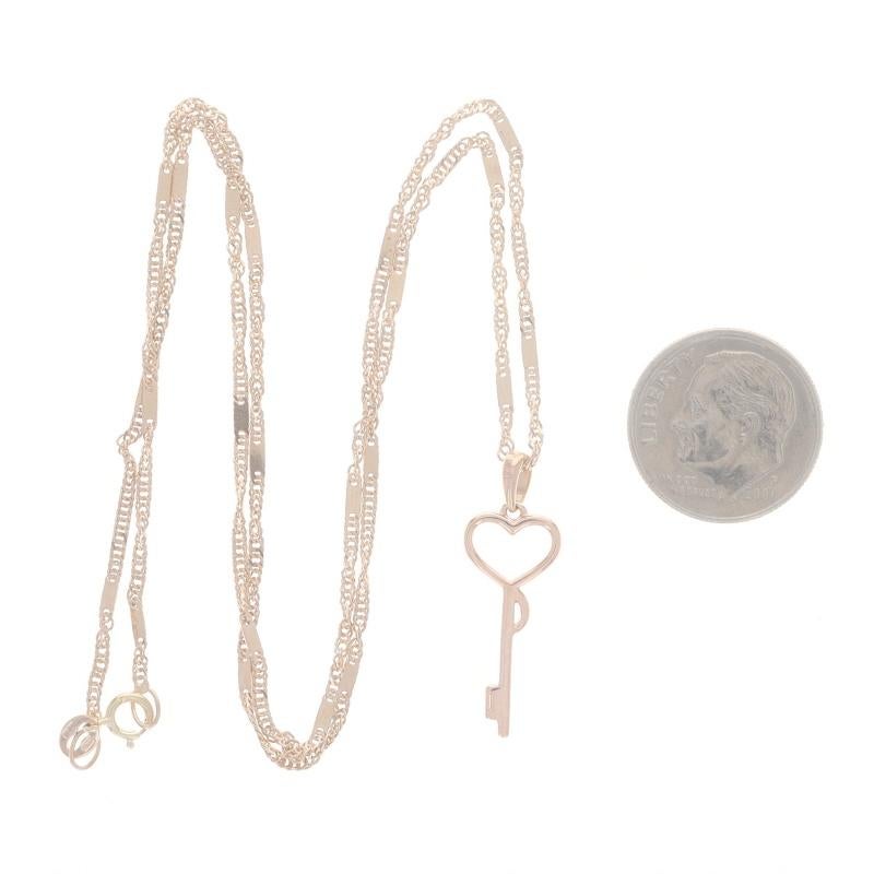 Collana di chiavi scheletriche con diamanti in oro rosa da 18
