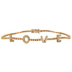 Rose Gold Diamond Love Bracelet 0.76ct