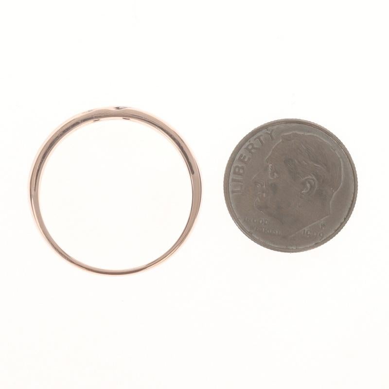 Fede nuziale da uomo con diamante in oro rosa - Anello tondo Brilliante .50ctw 10k In condizioni ottime in vendita a Greensboro, NC