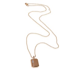 Rose Gold Diamond Mini Tag With Initial J Pendant