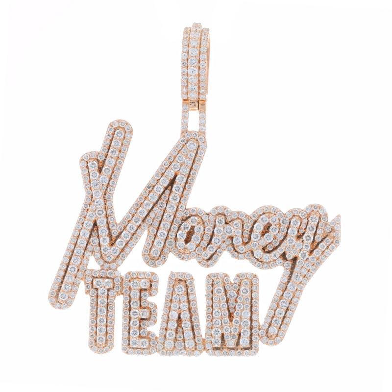 Brand: Jewelry Unlimited

Metal Content: 10k Rose Gold

Stone Information

Natural Diamonds
Carat(s): 5.00ctw+
Cut: Round Brilliant
Color: H - I - J
Clarity: SI1 - I1

Total Carats: 5.00ctw+

Theme: Money Team

Measurements

Tall (from extended