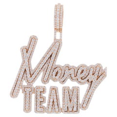 Rose Gold Diamond Money Team Men's Pendant - 10k Round 5.00ctw+ Prosperity Bling