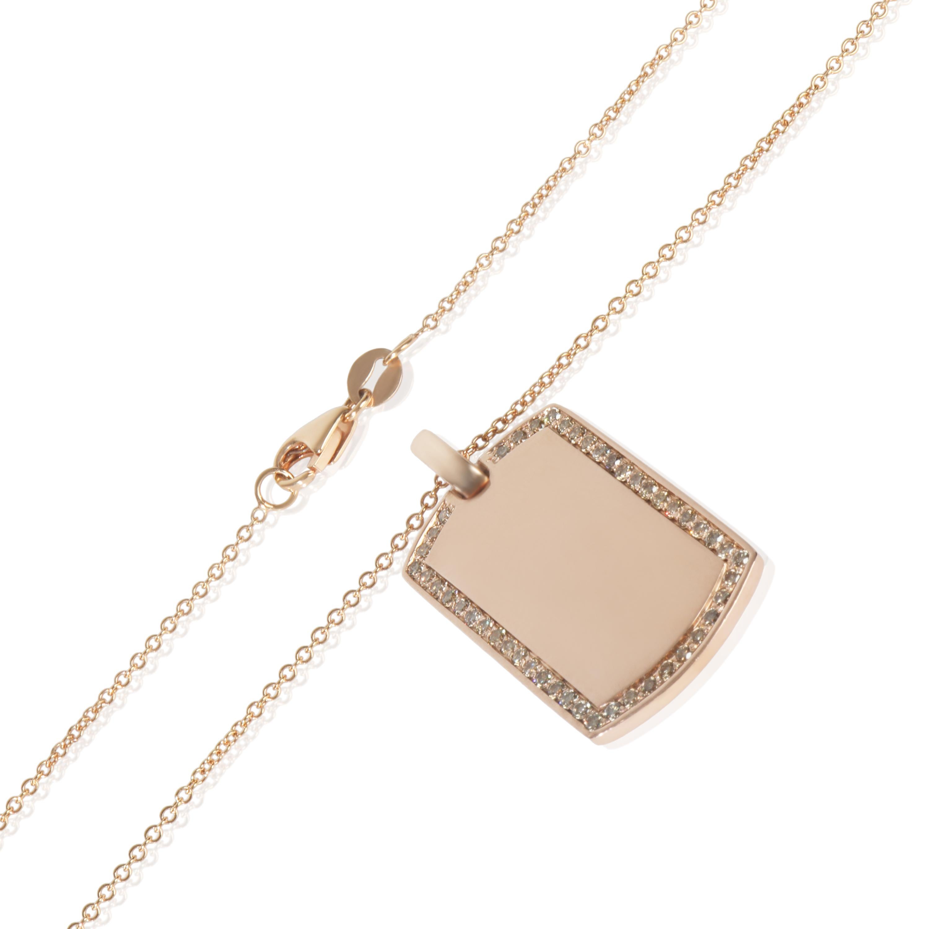 Ciondolo con diamante in oro rosa In condizioni ottime in vendita a New York, NY