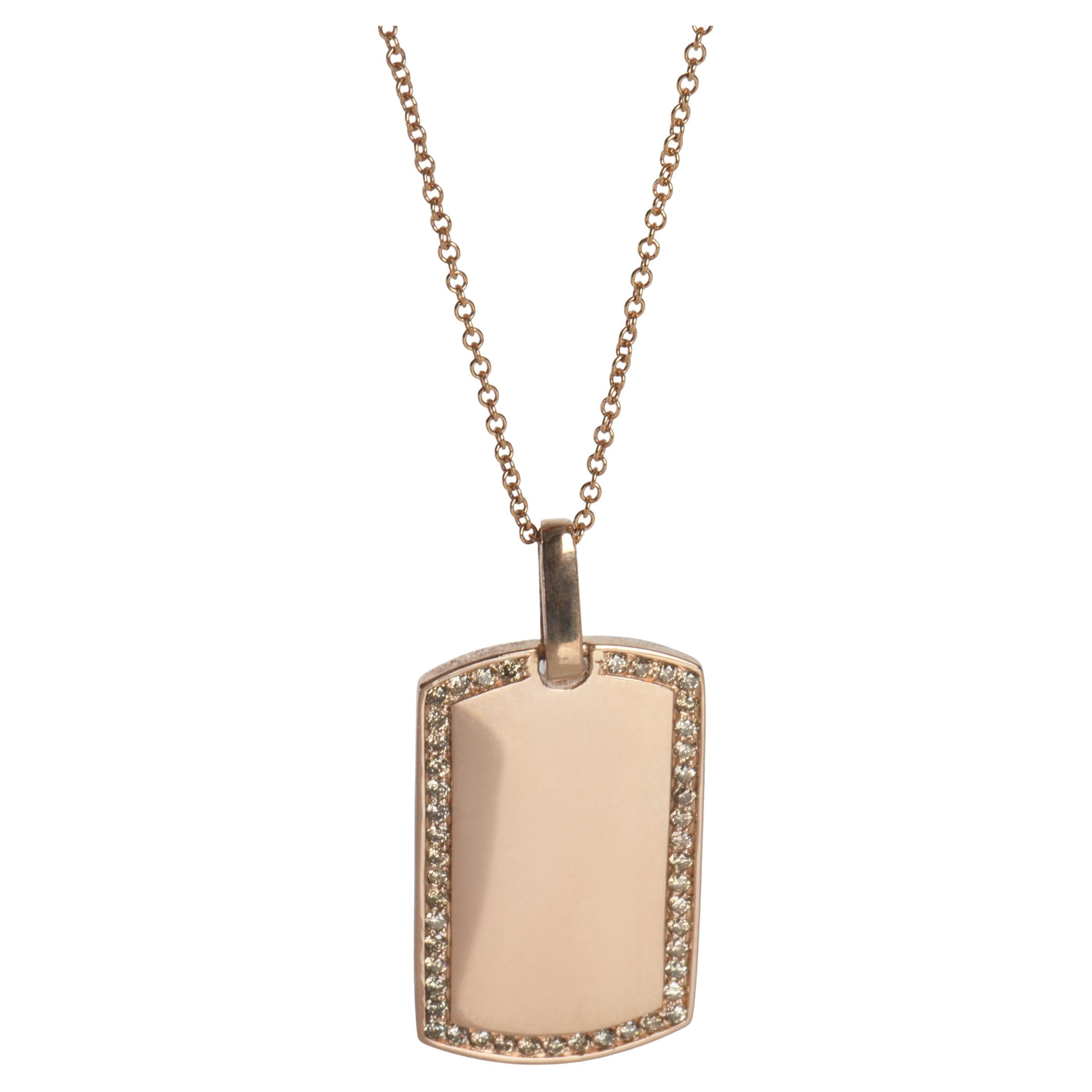 Ciondolo con diamante in oro rosa