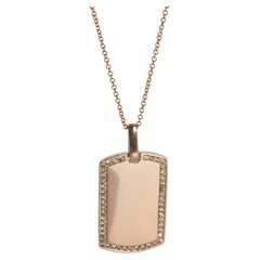 Ciondolo con diamante in oro rosa