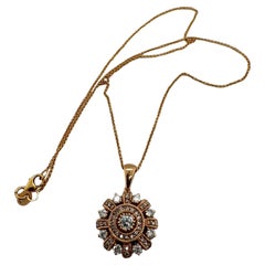 Rose Gold Diamond Pendant Necklace