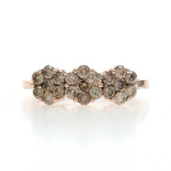 Rose Gold Diamond Ring - 14k Round Brilliant 1.00ctw Floral Cluster