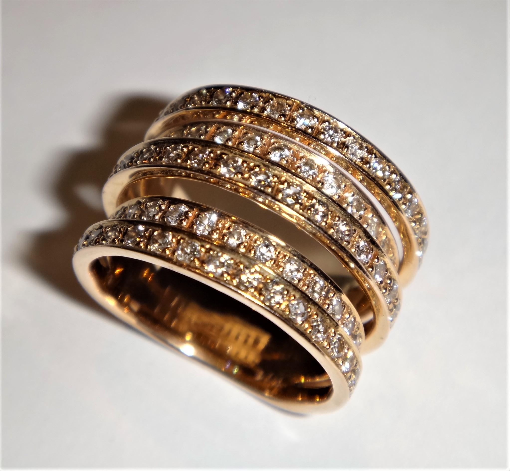 Rose Gold Diamond Ring 52