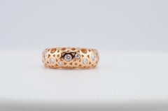 Rose Gold Diamond Ring with Sculptural Design