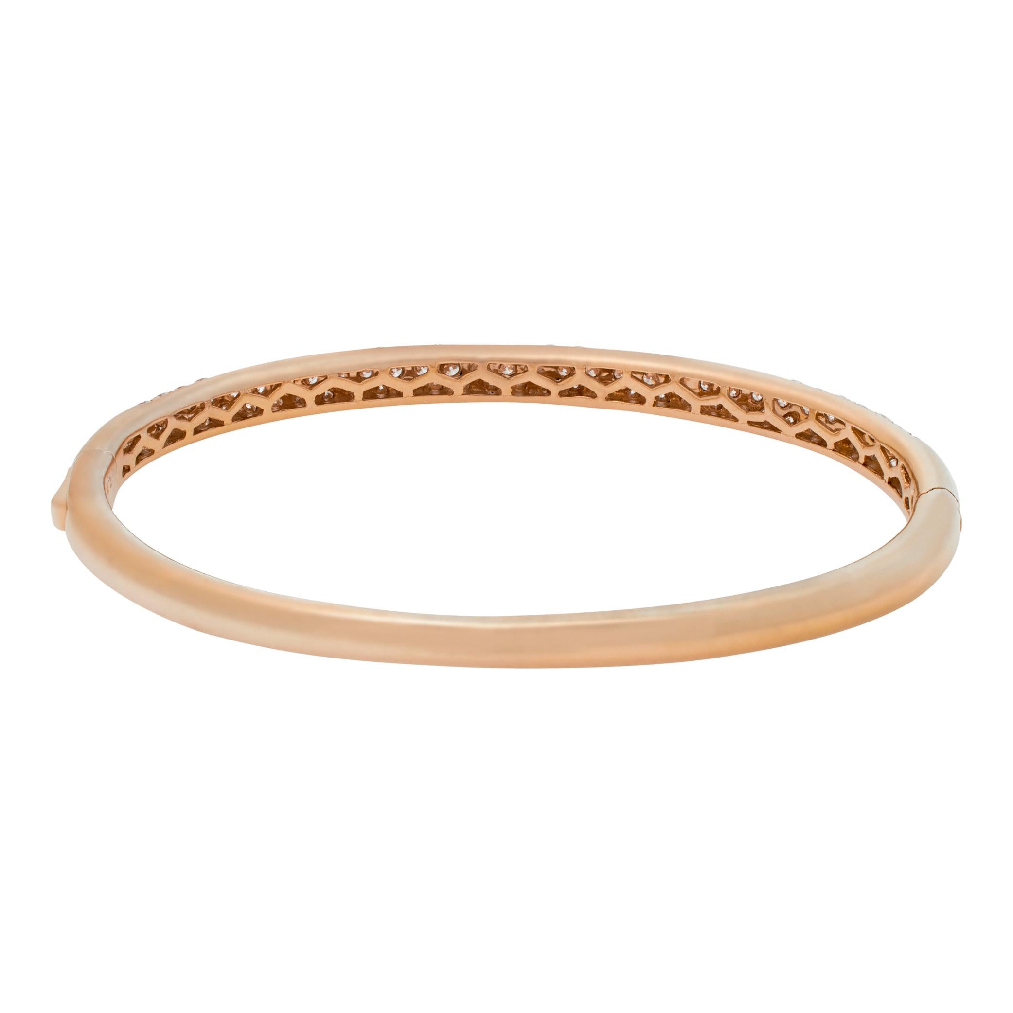 Bracelet semi éternel en or rose et diamant Pour femmes en vente