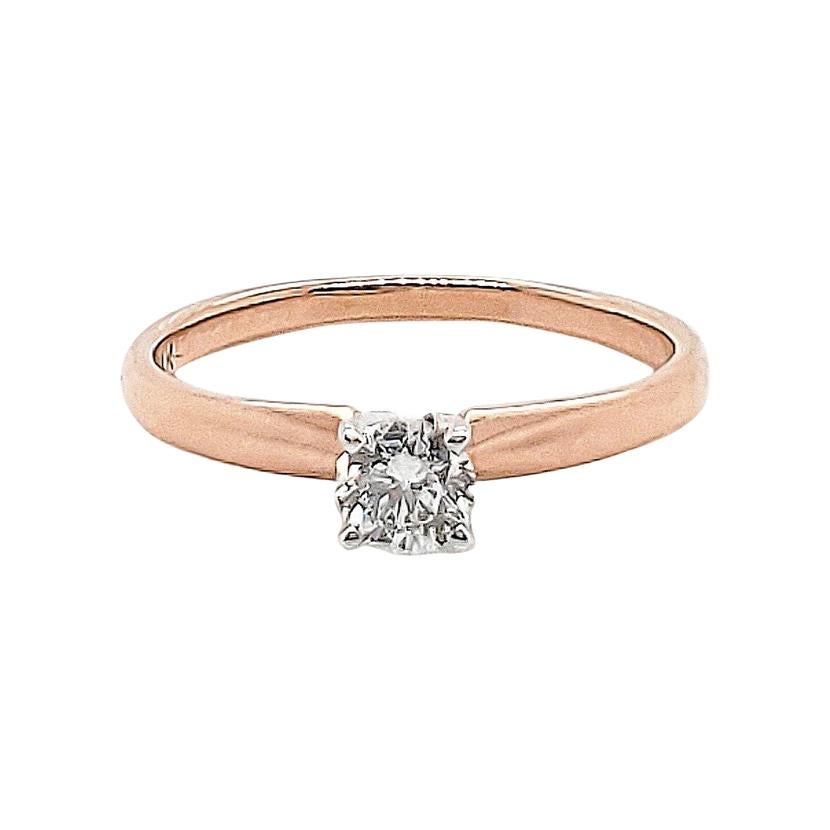 Rose Gold Diamond Solitaire Engagement Ring