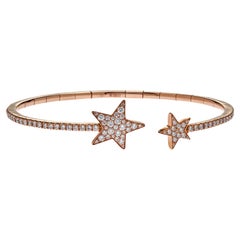 Pulsera Estrella Diamante Oro Rosa