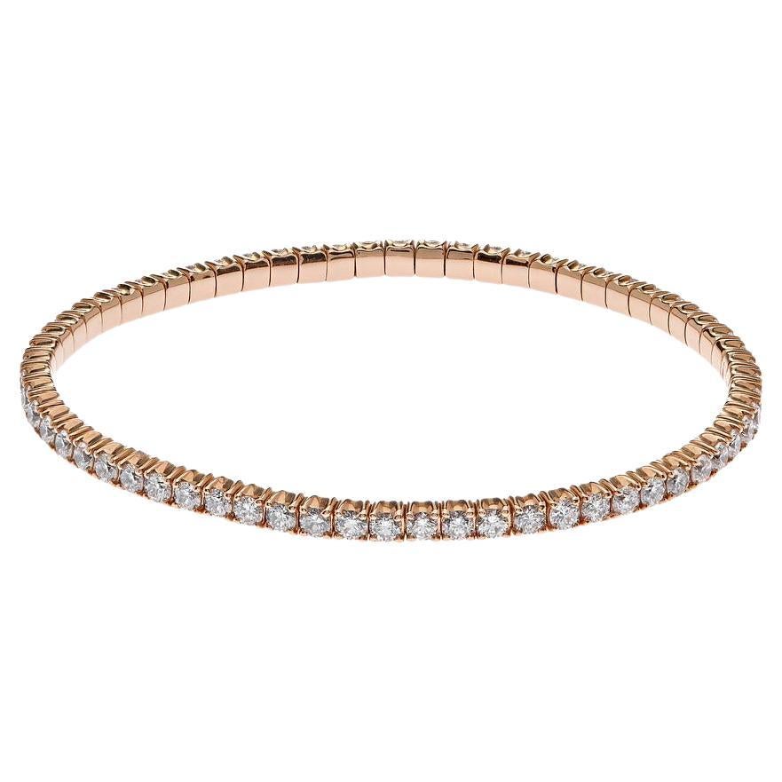 Rose Gold Diamond Stretch Bracelet