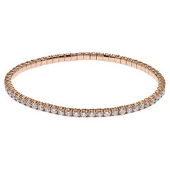 Rose Gold Diamond Stretch Bracelet