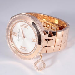 Rose Gold Diamond Van Cleef & Arpels Charms Watch