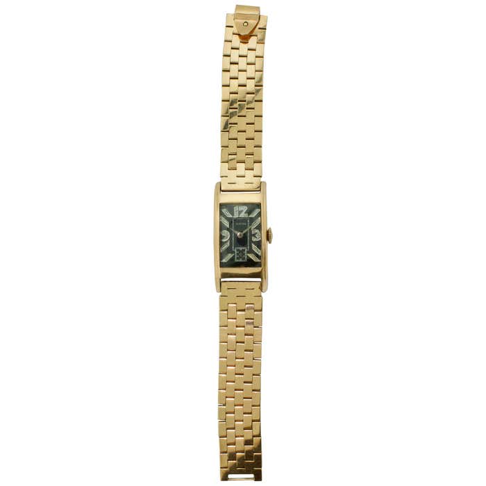 Rose Gold Diamond Watch by Glycine, circa 1940s For Sale at 1stDibs ...