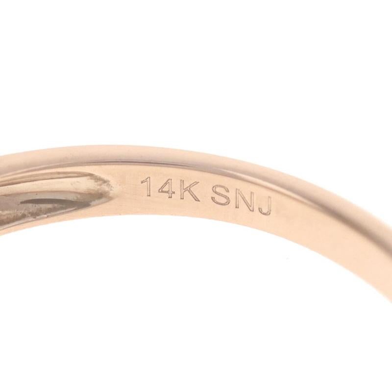 Rose Gold Diamond Wedding Band - 14k Round Brilliant .65ctw Ring For Sale 2