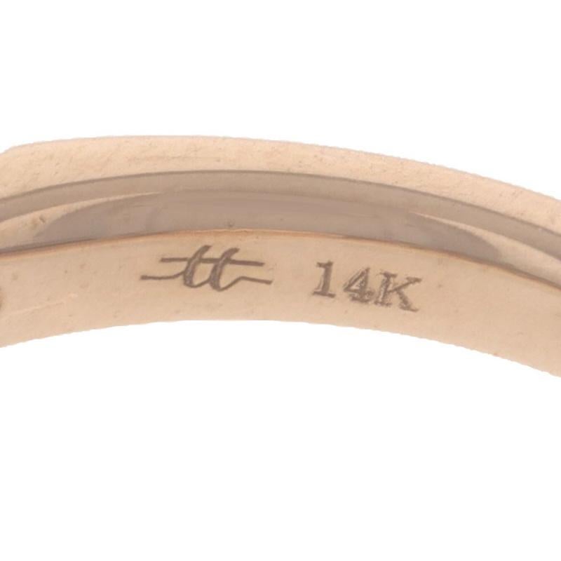 Rose Gold Diamond Wedding Band - 14k Round Brilliant .70ctw French Set Ring For Sale 2