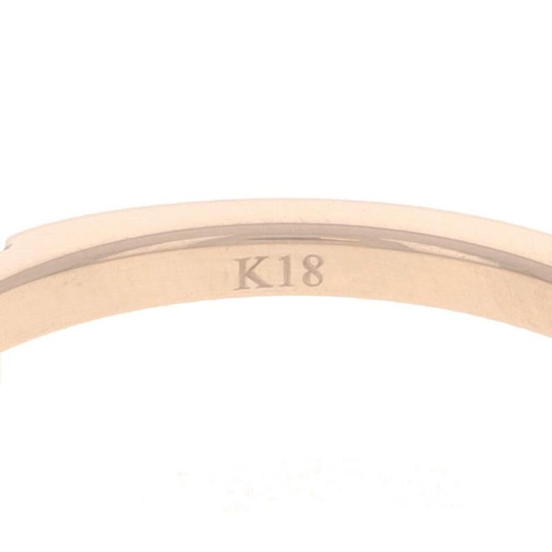 Rose Gold Diamond Wedding Band - 18k Round Brilliant .29ctw Stack Ring SZ 6 For Sale 2
