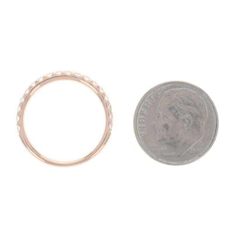 Fede nuziale con diamanti in oro rosa - Anello con diamante rotondo Brilliante 0,50 ct. 18k in vendita 1