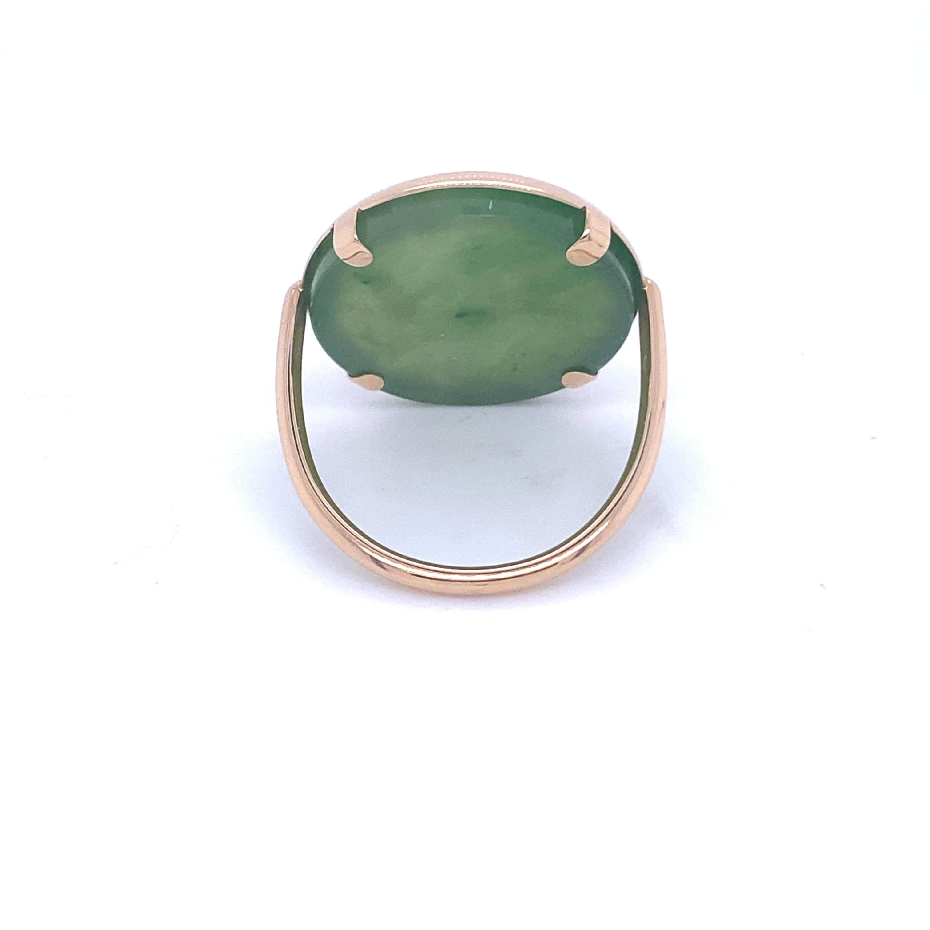 gold ring with jade stone