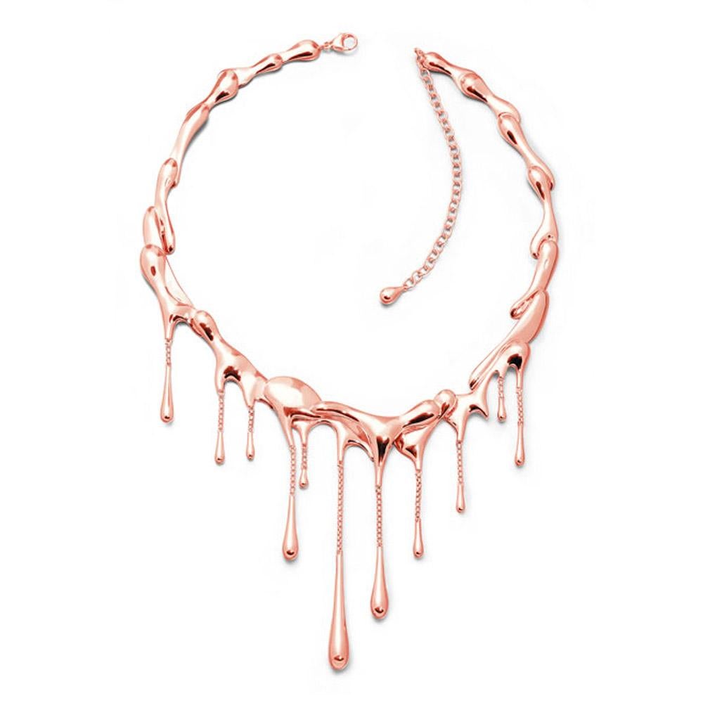 rose gold drop necklace