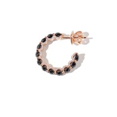 Rose gold earrings with black diamonds – Reguliersgracht Bridges
