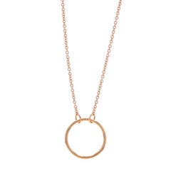 Collier pendentif d'éternité en or rose 16 3/4" - 14k Love