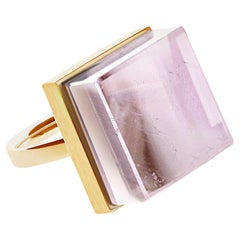 Rose Gold Fashion Ring with Natural Pink Tourmaline
