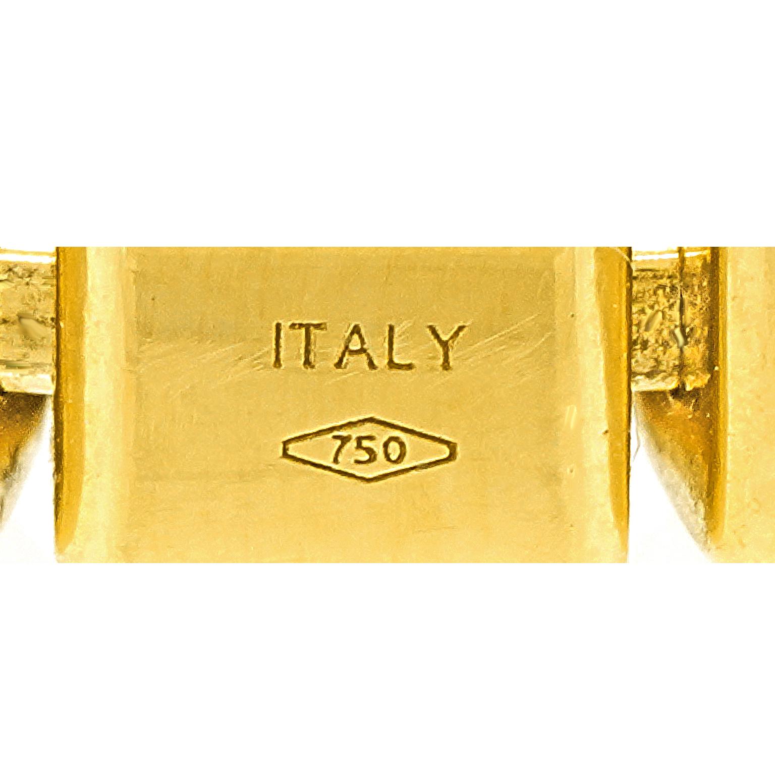 da uomo o donna Bracciale flessibile in oro giallo con diamanti in vendita
