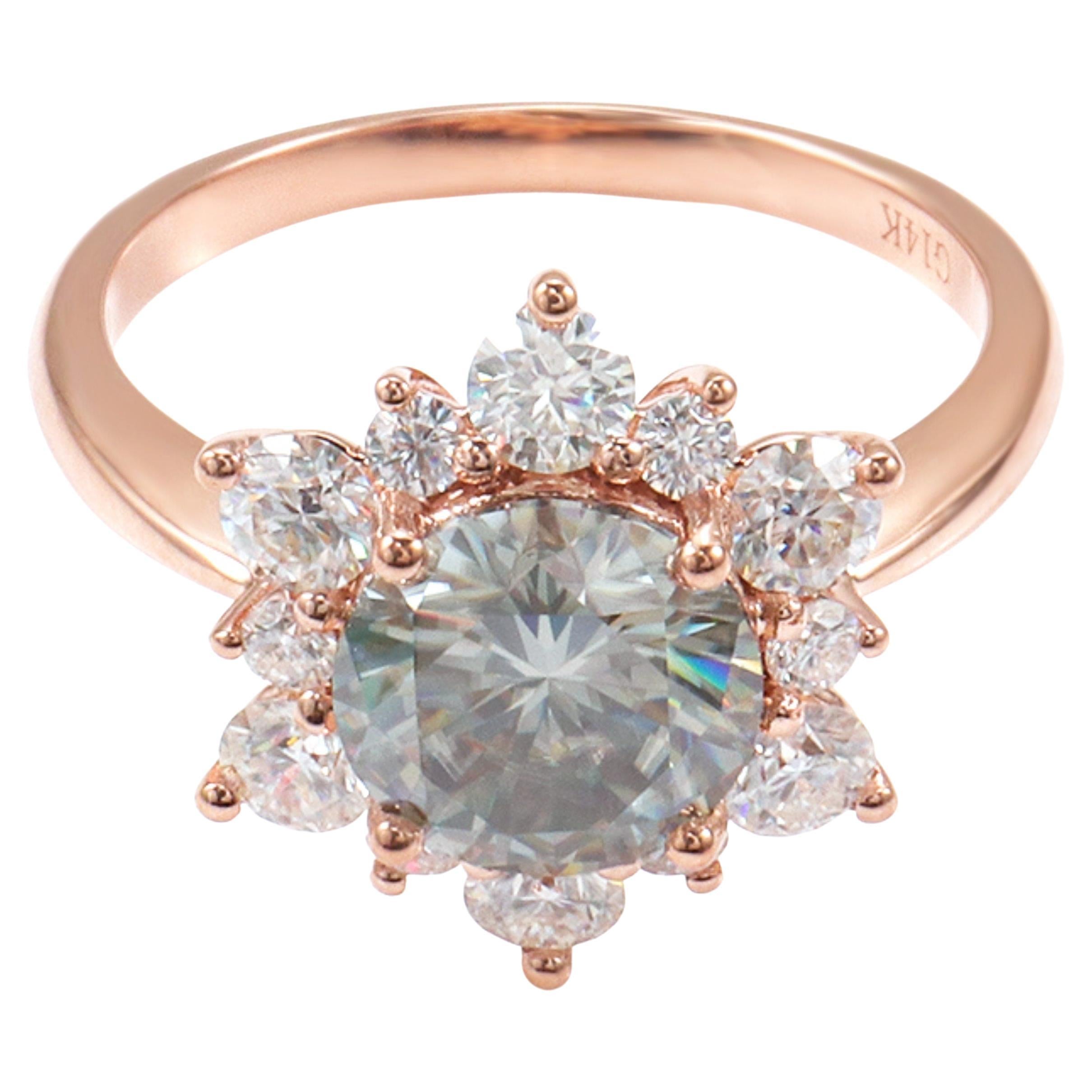 Victorian Oval Rose Cut Diamond Gold Engagement Ring at 1stDibs oval