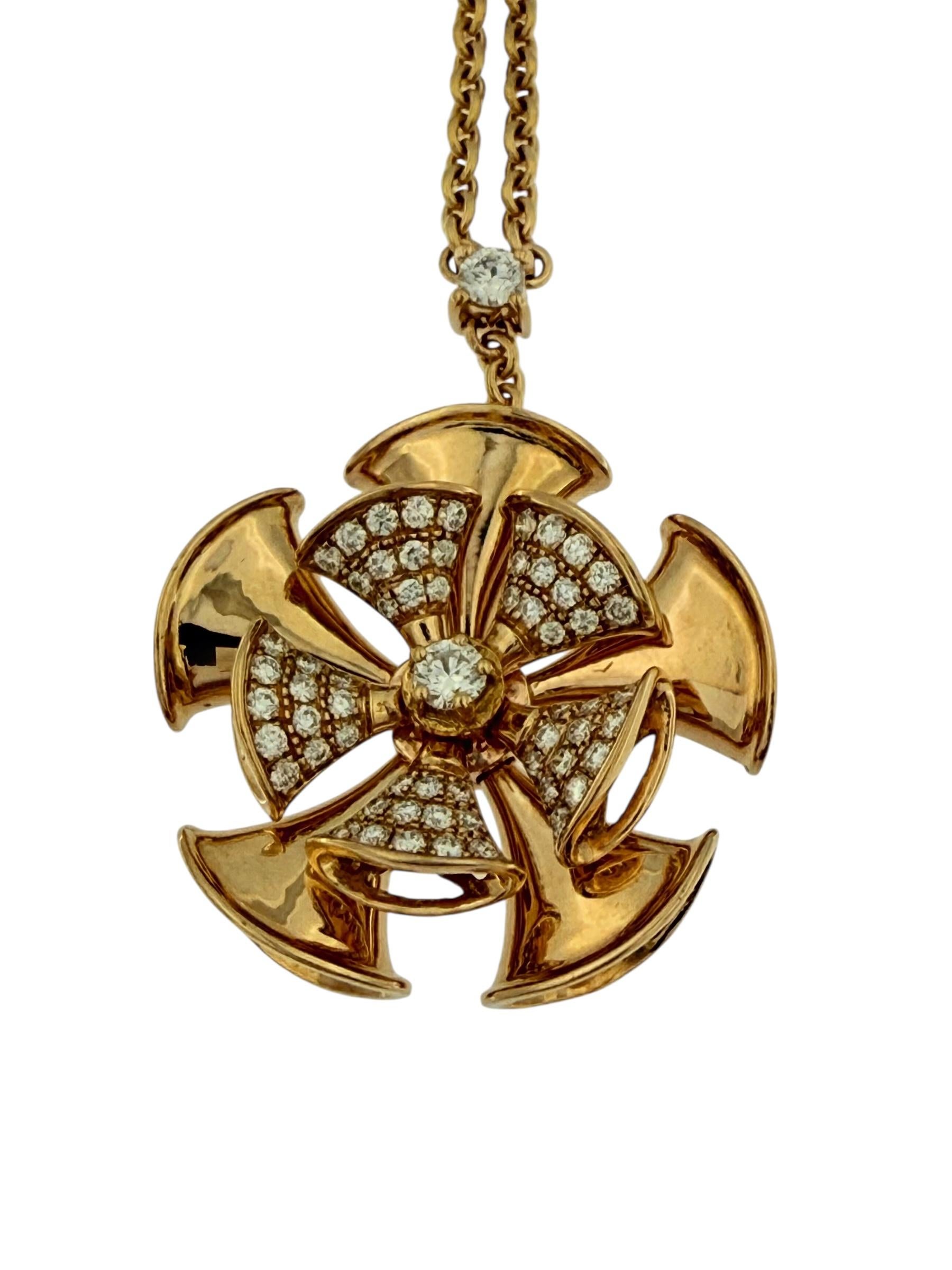Set di gioielli con fiori in oro rosa e diamanti Nature in vendita 3