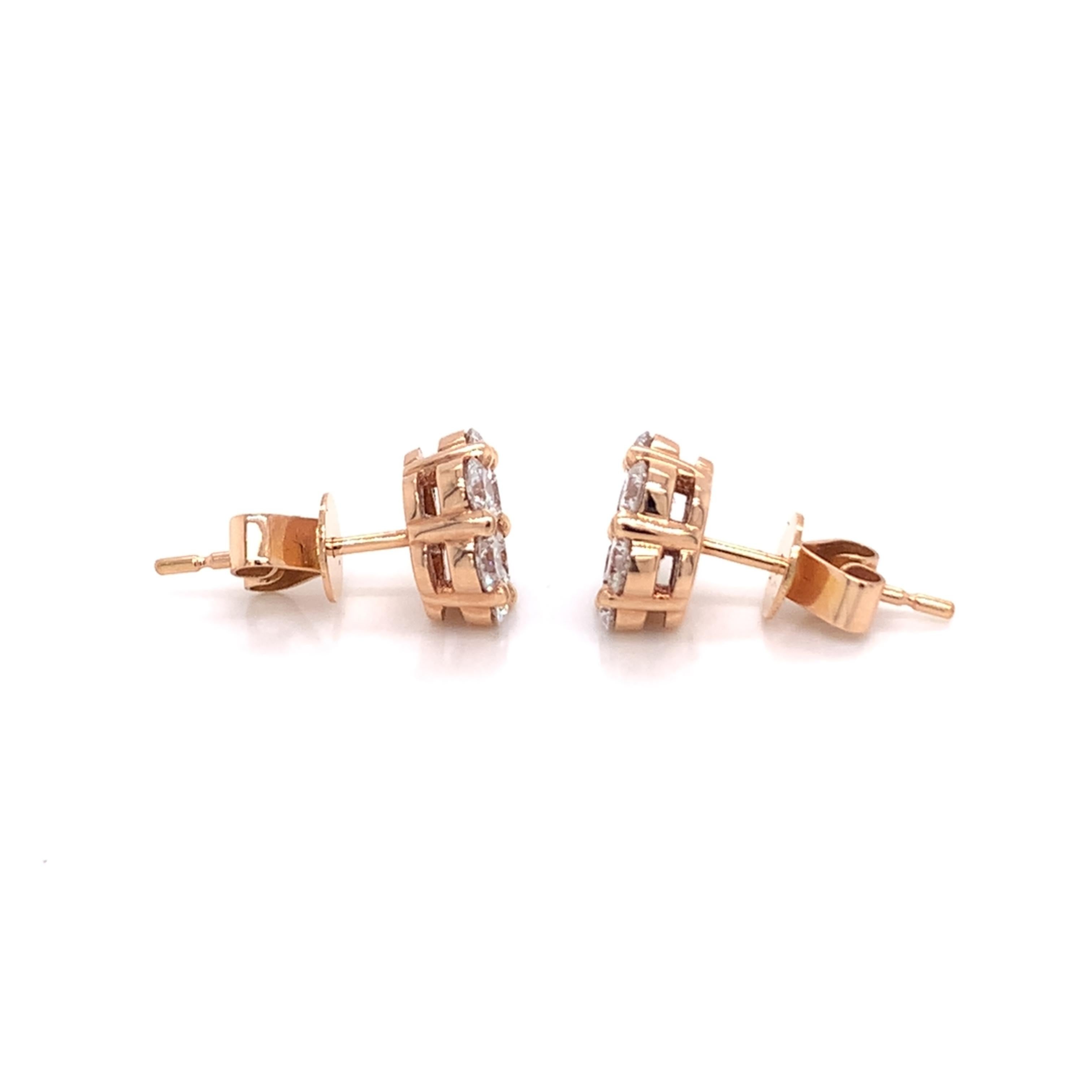 rose shaped earrings